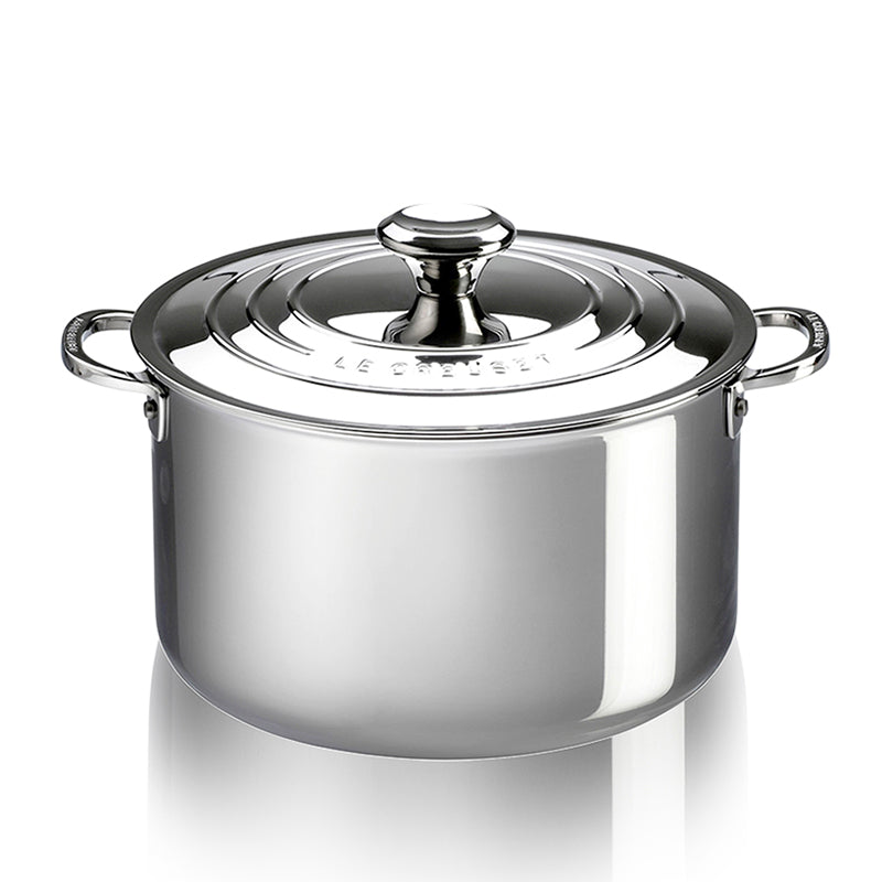 24 Cm Le Creuset Casserole profonde en acier inox avec couvercle