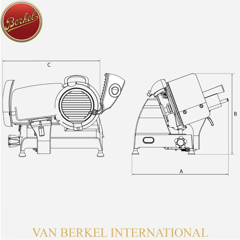 Berkel Red Line 220 Mf elektrische snijmachine in aluminium