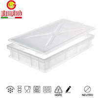 30 X 40 X H10 Cm Giganplast Caja Rectangular de Fermentación de Masa en Plástico con Tapa