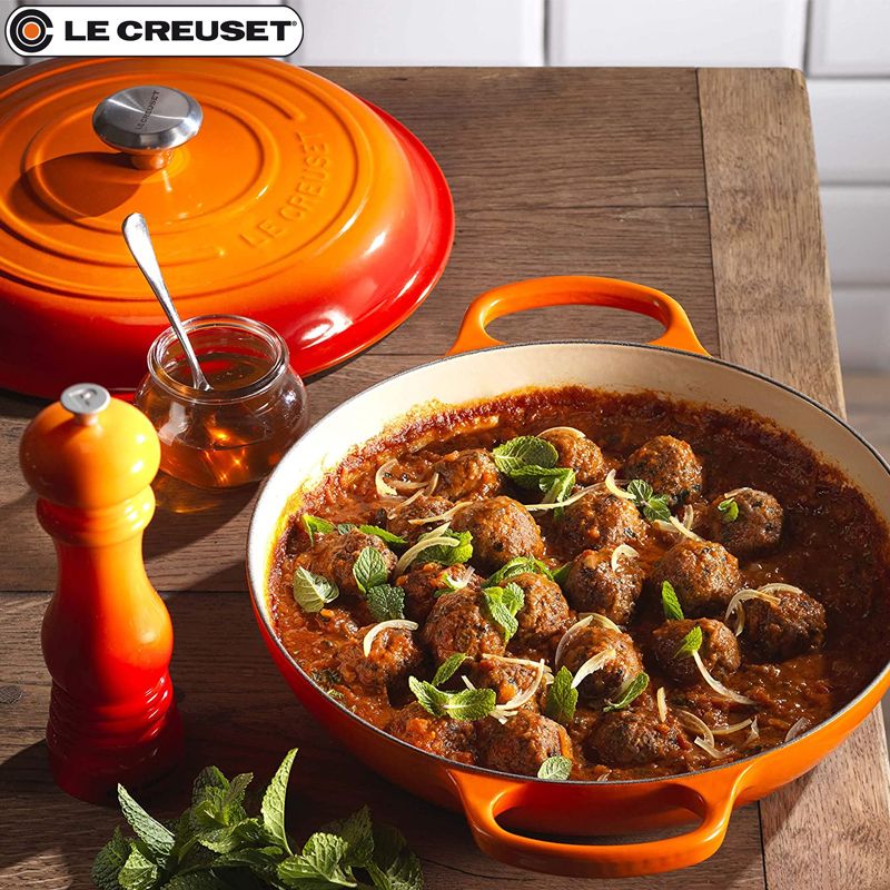 30 Cm Le Creuset Cocotte Evolution Tegame Basso Rotondo In Ghisa