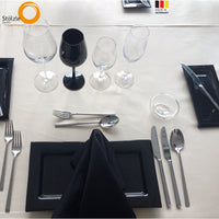 35 Cl Stolzle Lausitz Exquisit Black Tasting Wine Glass Set of 6 Pcs
