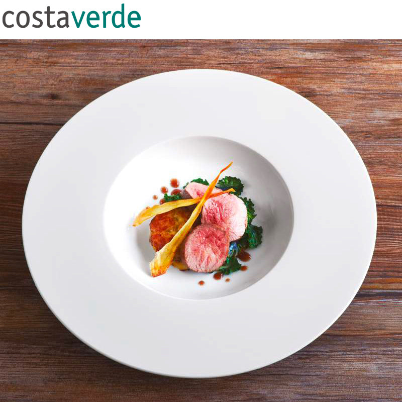 25 Cm Costa Verde Saturno Diep Bord In Porselein Set van 4 Stuks