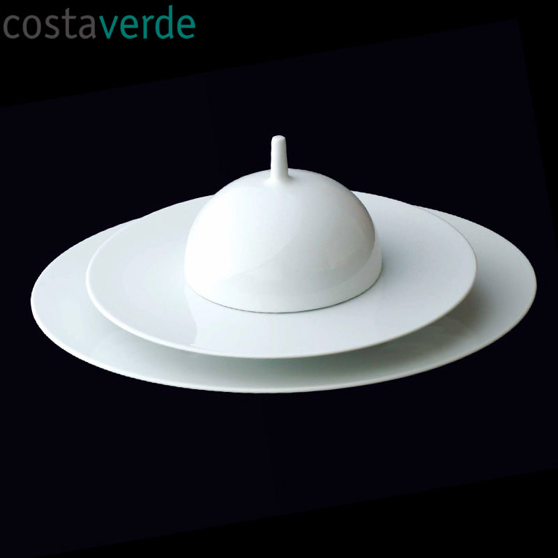 13 Cm Costa Verde Saturno Cloche in Porcelain Set of 4 Pcs