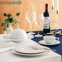 33 Cm Costa Verde Saturno Assiette plate en porcelaine Set de 6 pz
