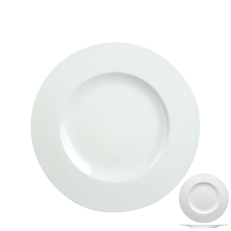 29 Cm Costa Verde Saturno Flat Plate in Porcelain Set of 12 Pcs
