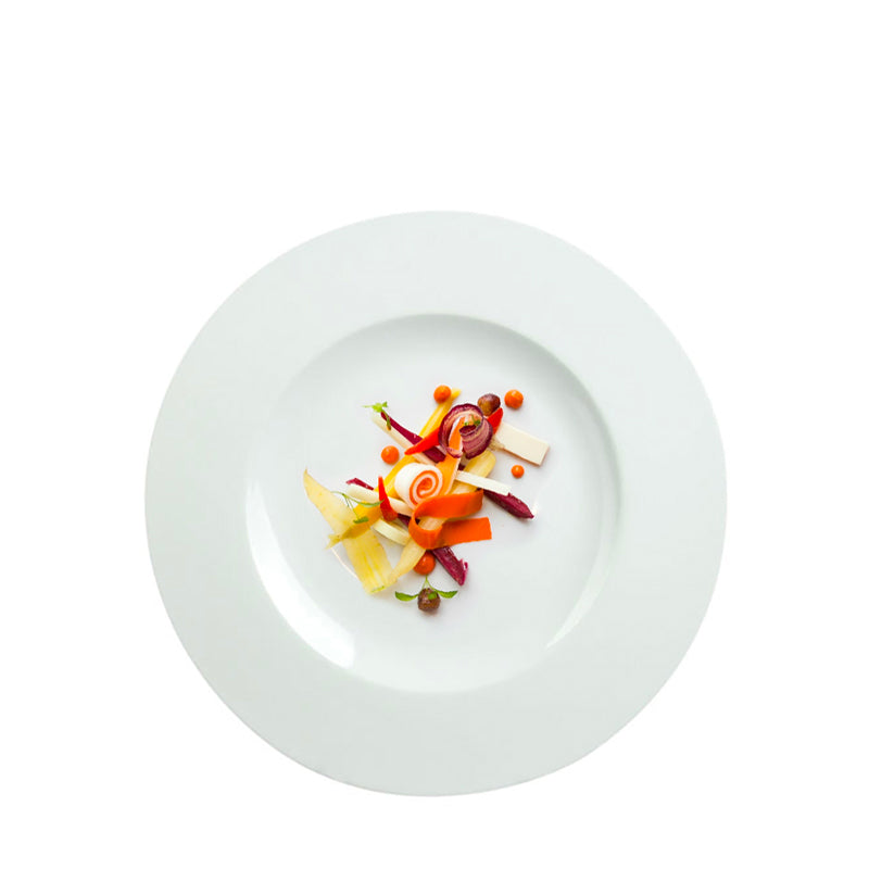 24 Cm Costa Verde Saturno Flat Plate in Porcelain Set of 12 Pcs