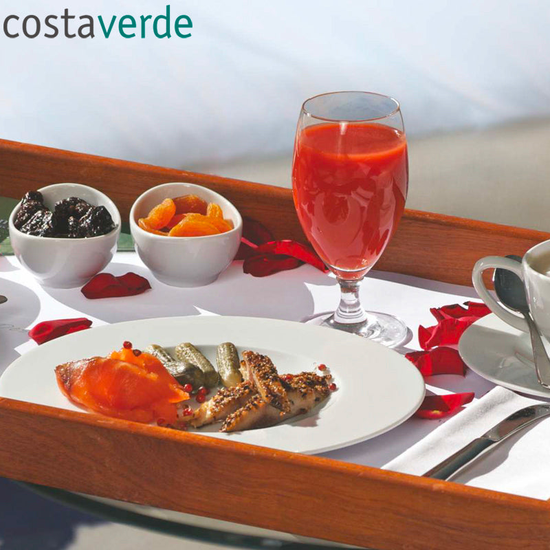 17 Cm Costa Verde Saturno Plato llano de porcelana Set de 12 pz