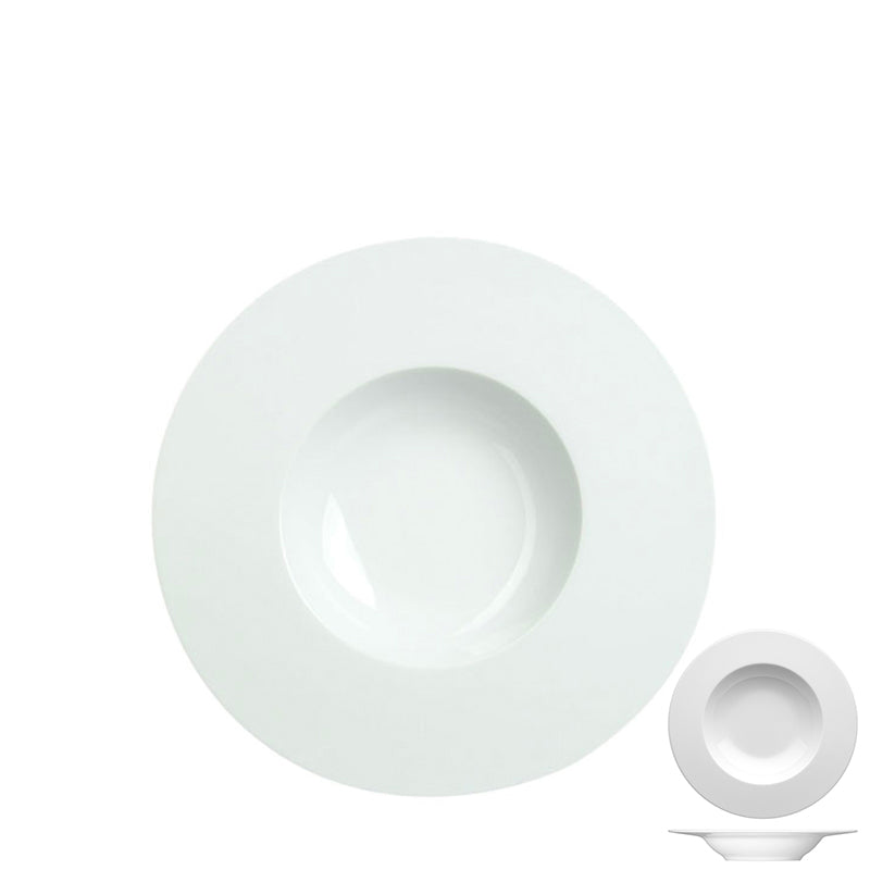 25 Cm Costa Verde Saturno Assiette creuse en porcelaine Set de 12 pz