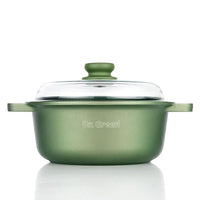 24 Cm Risoli Dr Green Stone Extra Induction cacerola baja antiadherente aluminio con tapa