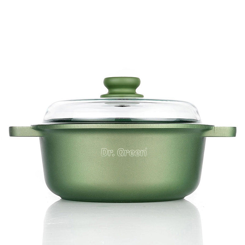 24 Cm Risoli Dr Green Stone Extra Induction cacerola baja antiadherente aluminio con tapa