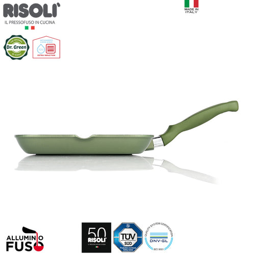 26X26 Cm Risoli Dr Green Stone Extra Induction quadratische Antihaft-Grillpfanne Aluminium