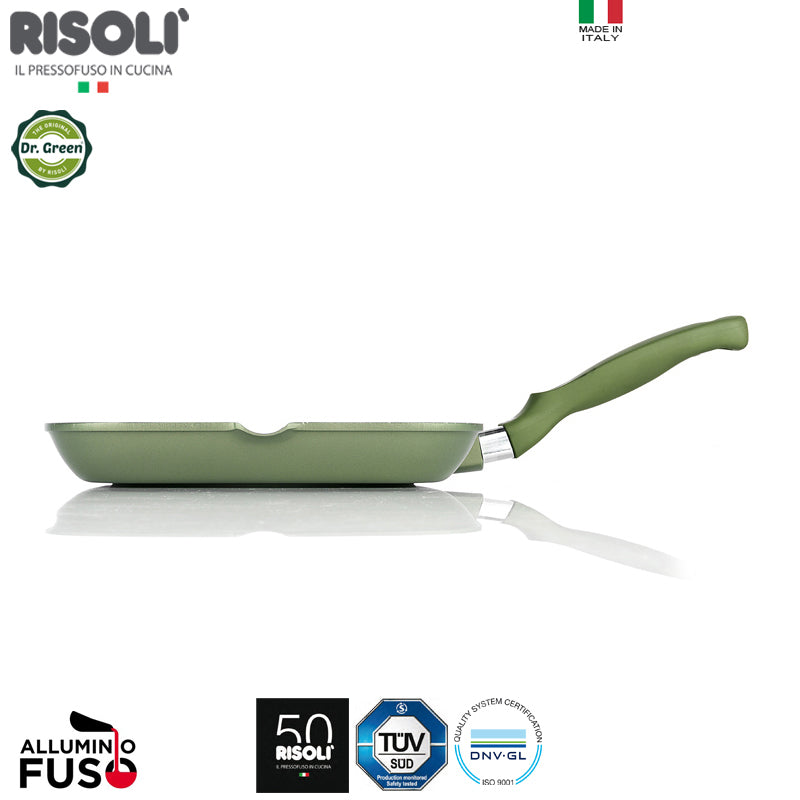 26X26 Cm Risoli Dr Green Stone plancha carrée antiadhésive aluminium