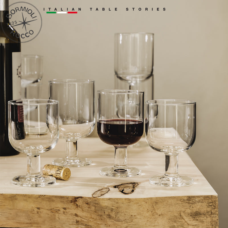 34 5 Cl Bormioli Rocco Hosteria Verre à vin rouge en verre trempé Set de 6 pièces