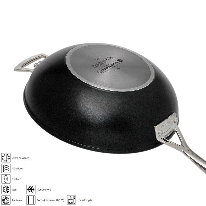 Le Creuset Les Forgees Wok Antiadhésif En Aluminium Avec Manche