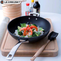 Le Creuset Les Forgees Wok Antiadhésif En Aluminium Avec Manche