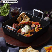 26X26 Cm Le Creuset Les Forgées bandeja cuadrada antiadherente aluminio