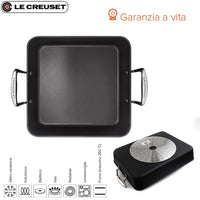26X26 Cm Le Creuset Les Forgées bandeja cuadrada antiadherente aluminio