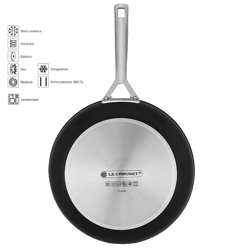 Le Creuset Les Forgees antihaftbeschichtete flache Pfanne aus Aluminium