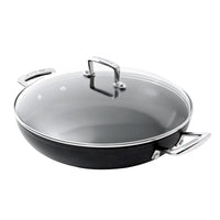 Le Creuset Les Forgees Sauteuse basse antiadhésive en aluminium avec couvercle
