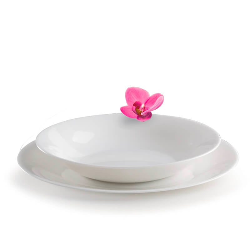 Bormioli Rocco White Moon Vajilla en vidrio opalino Set de 12 pz