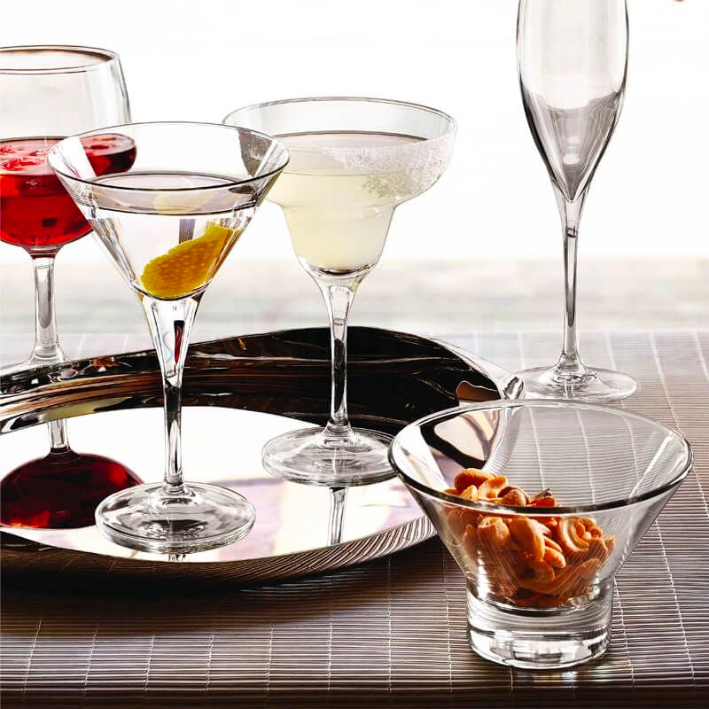 24 5 Cl Bormioli Rocco Ypsilon Martiniglas van glas Set van 6 stuks