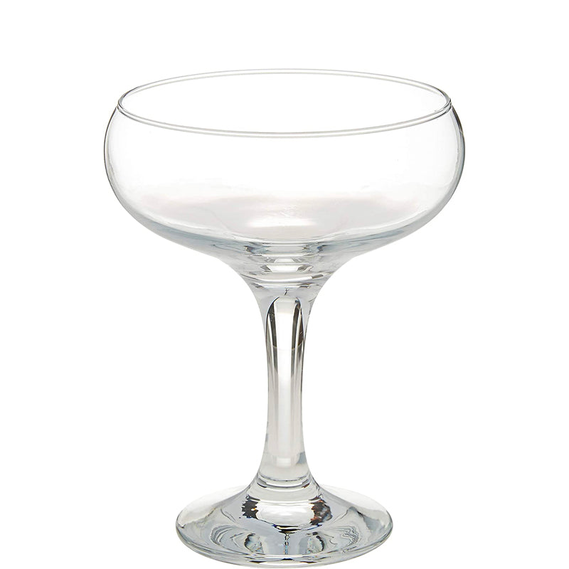 27 Cl Pasabahce Bistro Champagne Coupe In Glass Set of 6 Pieces