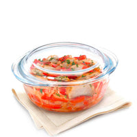 Pyrex Essentials Set ronde steelpannen van borosilicaatglas met deksel set van 3 stuks