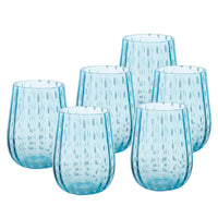 40 Cl Goccia Wasserglas aus Glas - Set mit 6 Stück