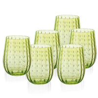 40 Cl Goccia Wasserglas aus Glas - Set mit 6 Stück