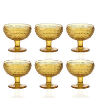 29 Cl Diamante Copa de postre de vidrio Set de 6 piezas