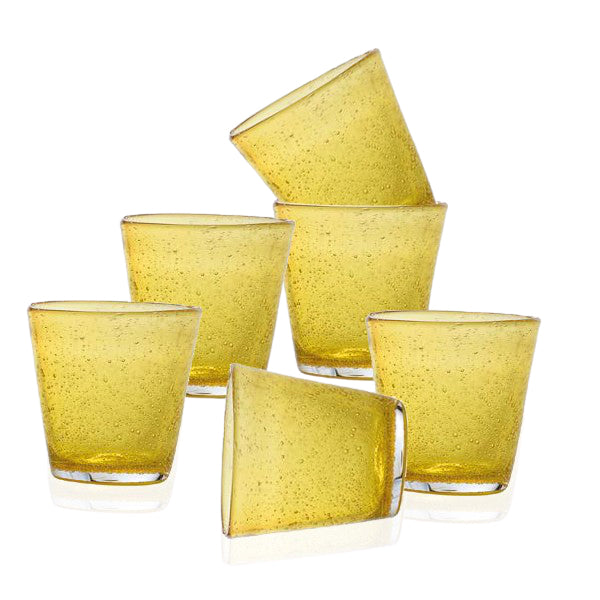 30 Cl Bollicine Bicchiere Acqua In Vetro Set 6 Pezzi