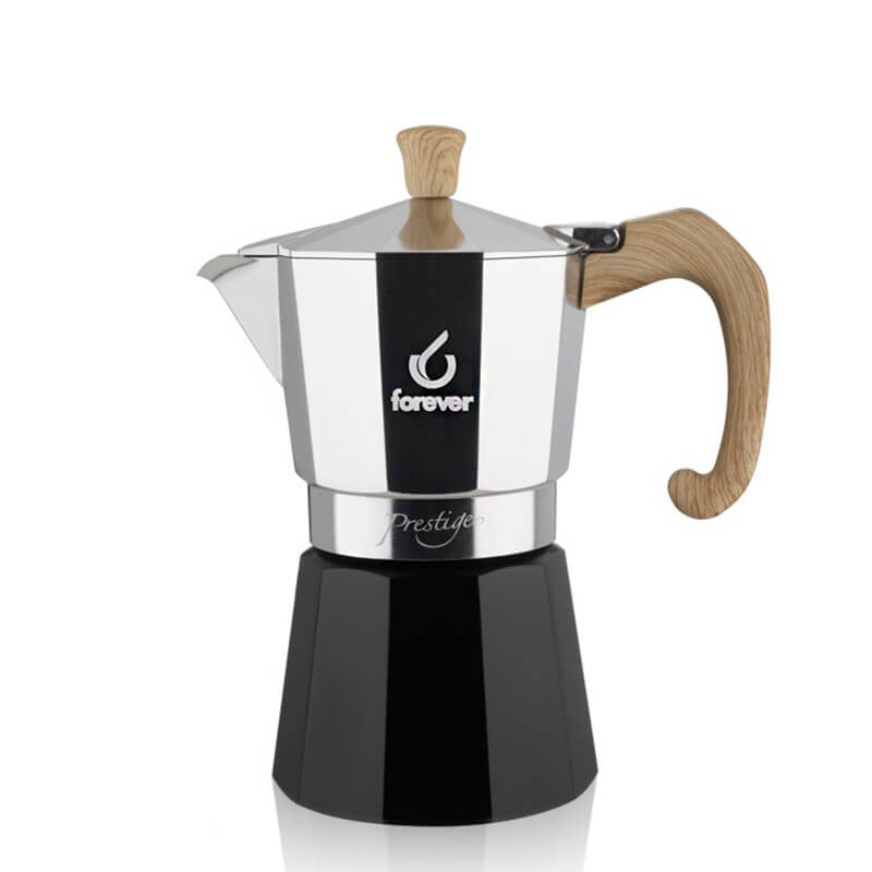 Forever Miss Prestige Woody Cafetera moka de aluminio