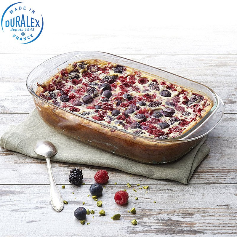 Duralex Ovenchef Rectangular Baking Dish in Tempered Glass Set of 3 Pcs