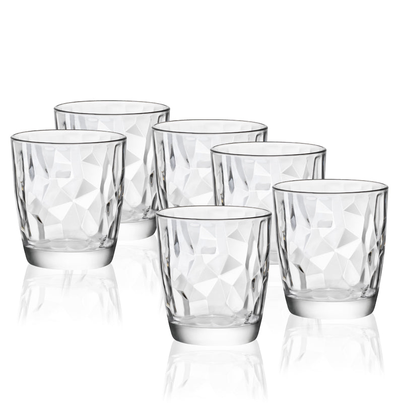 38 5 Cl Bormioli Rocco Diamond Water Glass in Glass Set of 6 Pieces