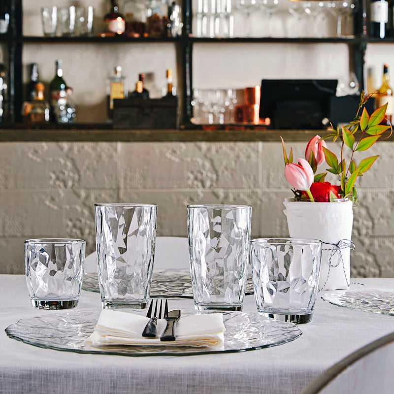 38 5 Cl Bormioli Rocco Diamond Water Glass in Glass Set of 6 Pieces