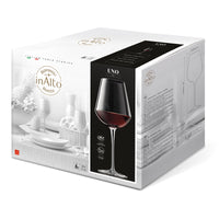 64 Cl Bormioli Rocco Inalto Uno Verre À Vin Rouge En Verre Lot de 6 Pièces