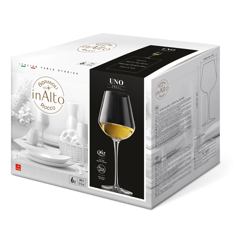 38 Cl Bormioli Rocco Inalto Uno Verre À Vin Blanc En Verre Lot de 6 Pièces