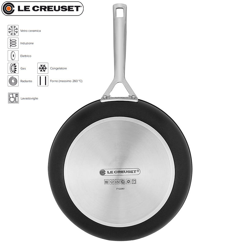Le Creuset Les Forgees antihaftbeschichtete flache Pfanne aus Aluminium