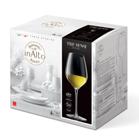 43 Cl Bormioli Rocco Inalto Tre Sensi Rotweinglas Aus Glas Set mit 6 Stück