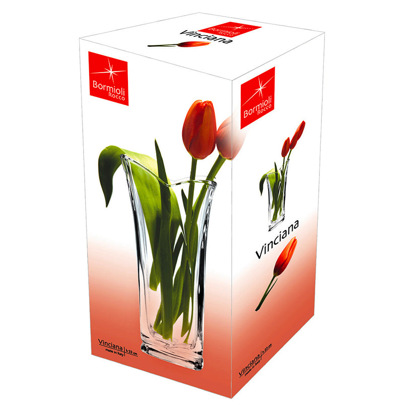 23 Cm Bormioli Rocco Vinciana Vase en verre