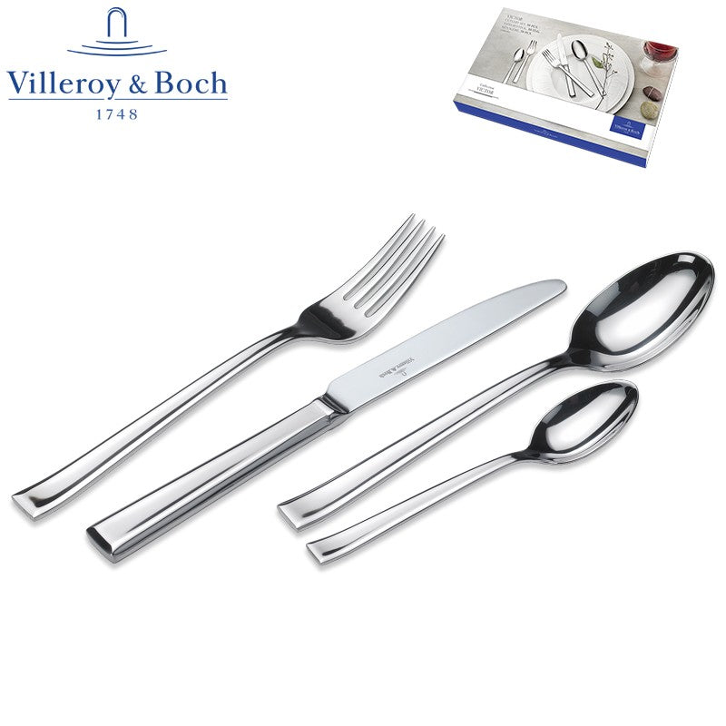 Villeroy And Boch Victor Service de couverts en acier inox Set de 24 pz