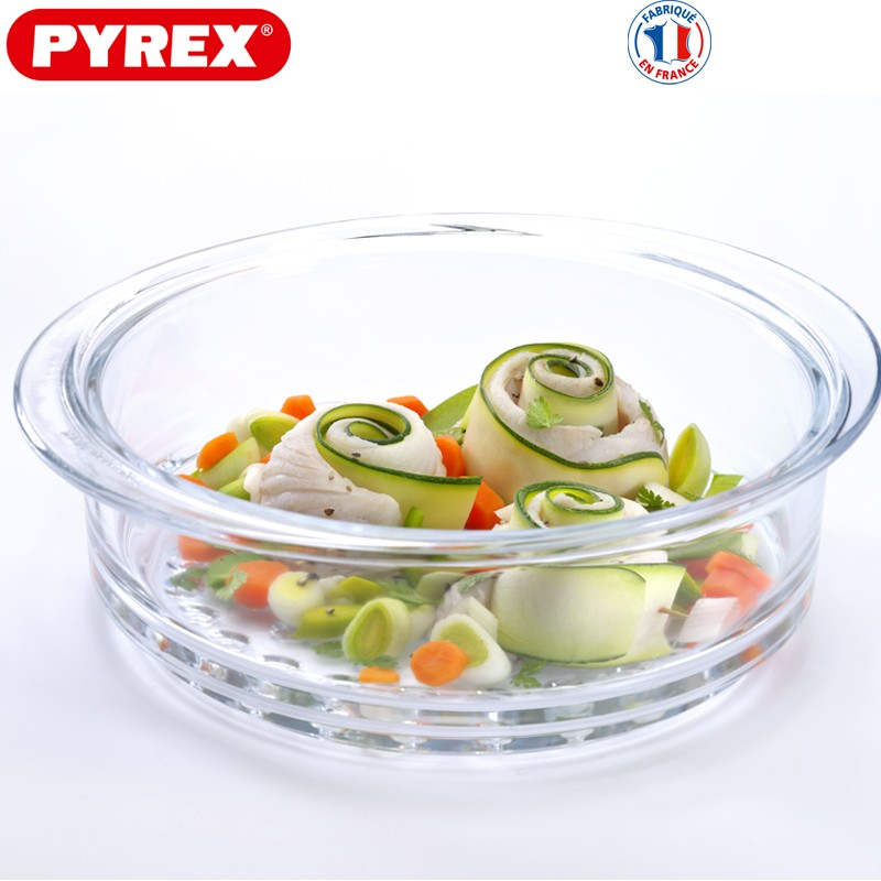 Pyrex Classic Panier vapeur rond en verre borosilicaté