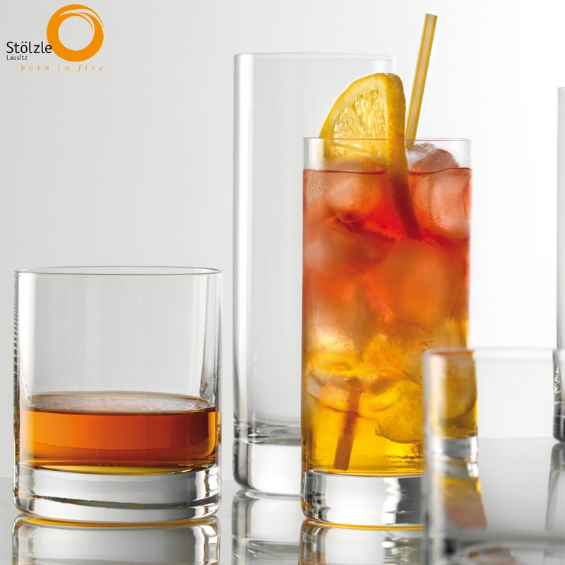45 Cl Stolzle Lausitz New York Bar Soft Drink Glass in Glass - Set of 6 Pieces