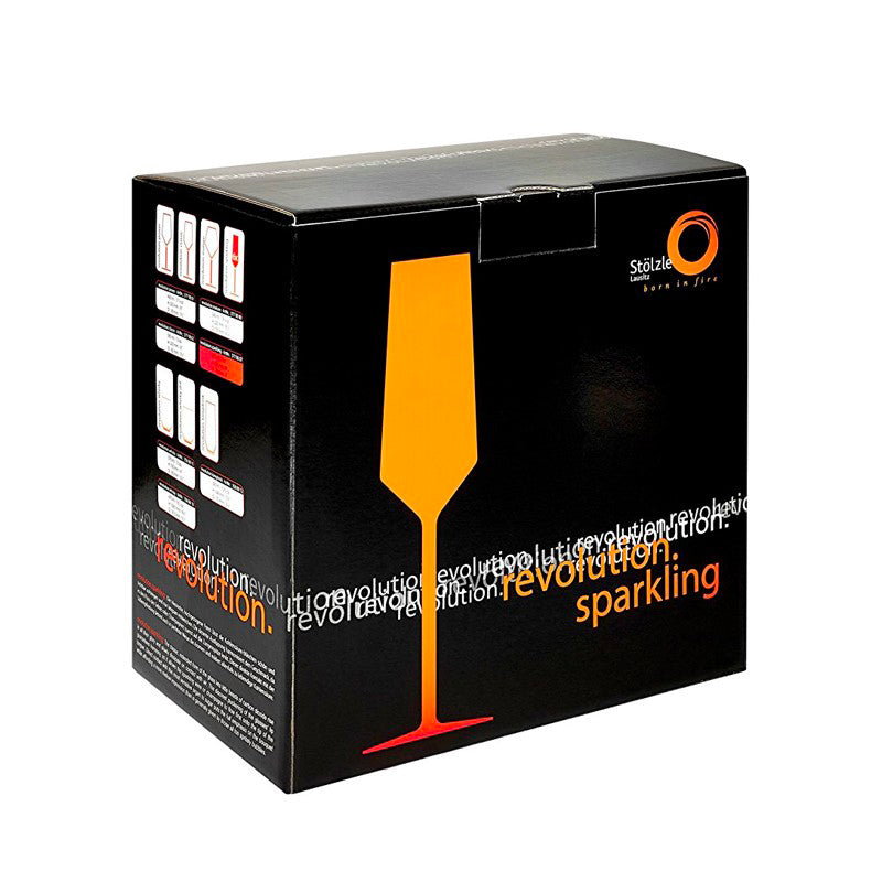 20 Cl Stolzle Lausitz Revolution Flûte à champagne en verre Set de 6 pièces