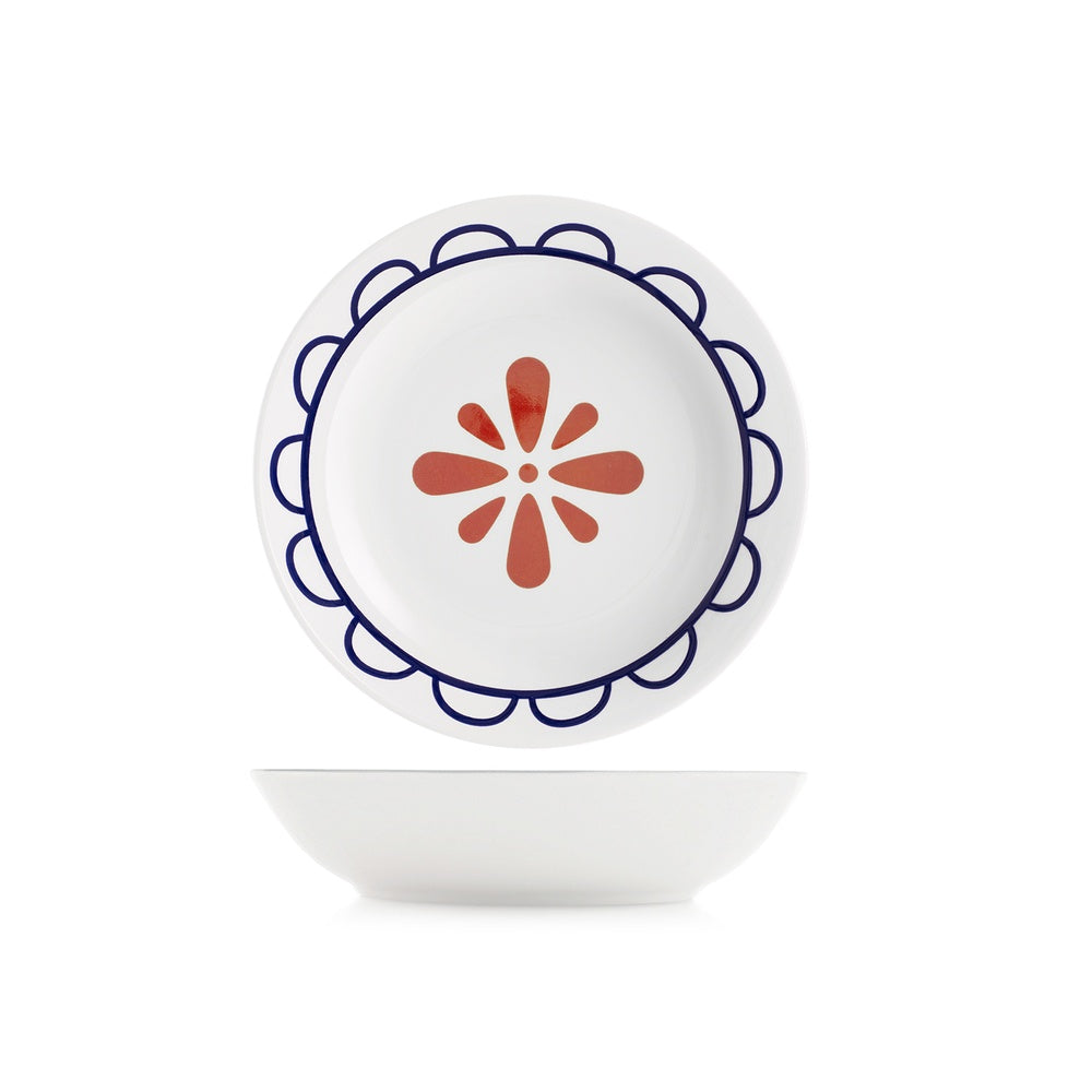 H&H Zephyra Service de Table En Porcelaine - Set de 18 Pcs