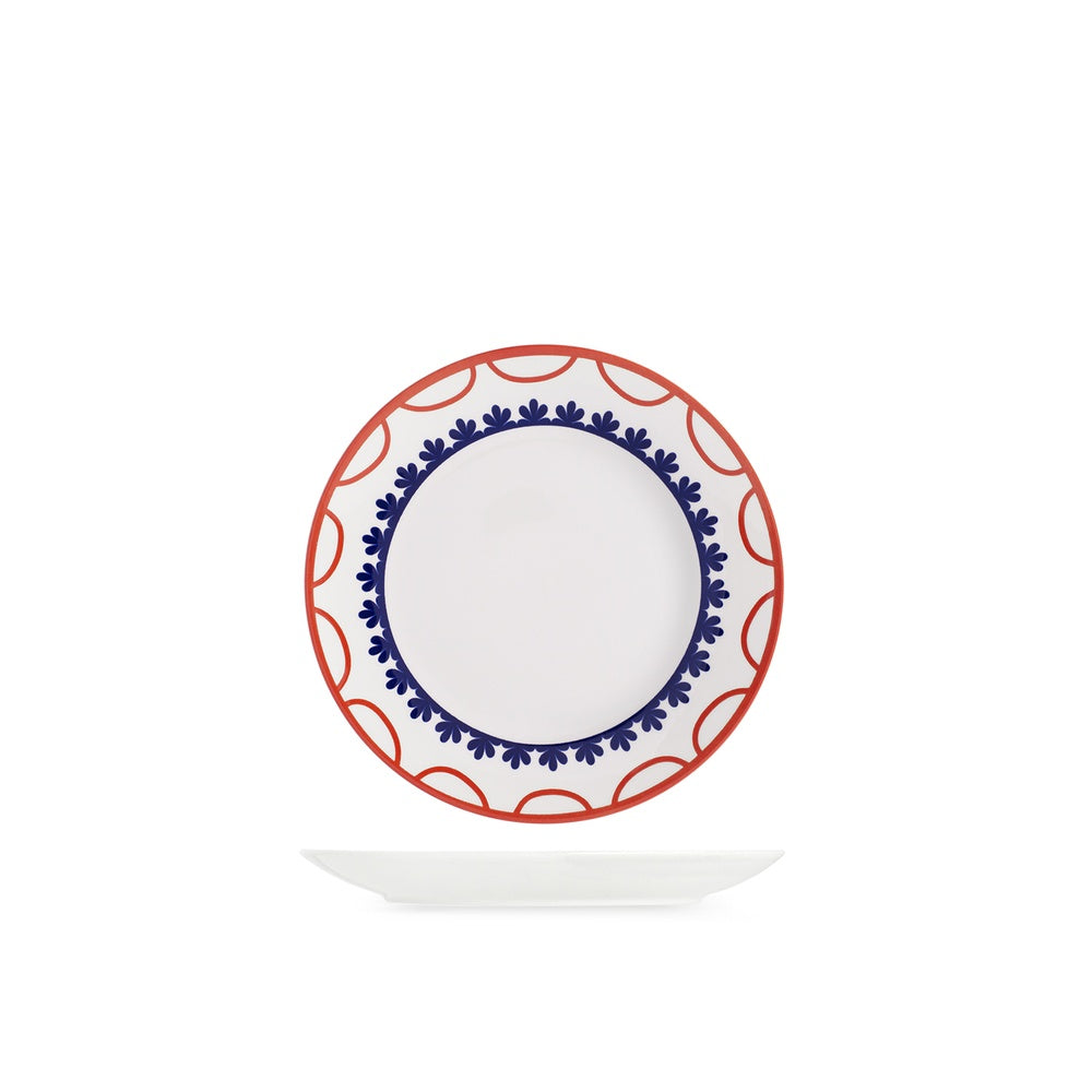 H&H Zephyra Service de Table En Porcelaine - Set de 18 Pcs