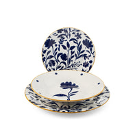 H&H Royal Petals Dinnerware Set In Porcelain - Set of 18 Pcs