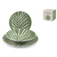 H&H Mint Foliage Vajilla En Porcelana - Set de 18 Pzas