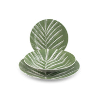 H&H Mint Foliage Vajilla En Porcelana - Set de 18 Pzas
