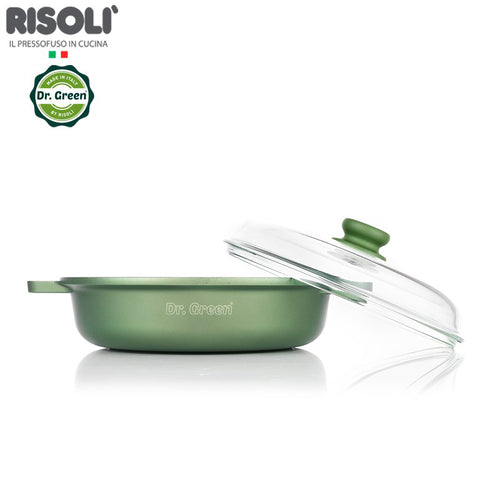 Risoli Dr Green Stone Antihaft-Aluminium-Kochgeschirr-Set Set 14 Pz